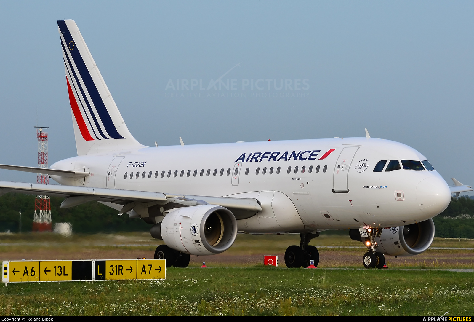 Air France F-GUGN aircraft at Budapest Ferenc Liszt International Airport