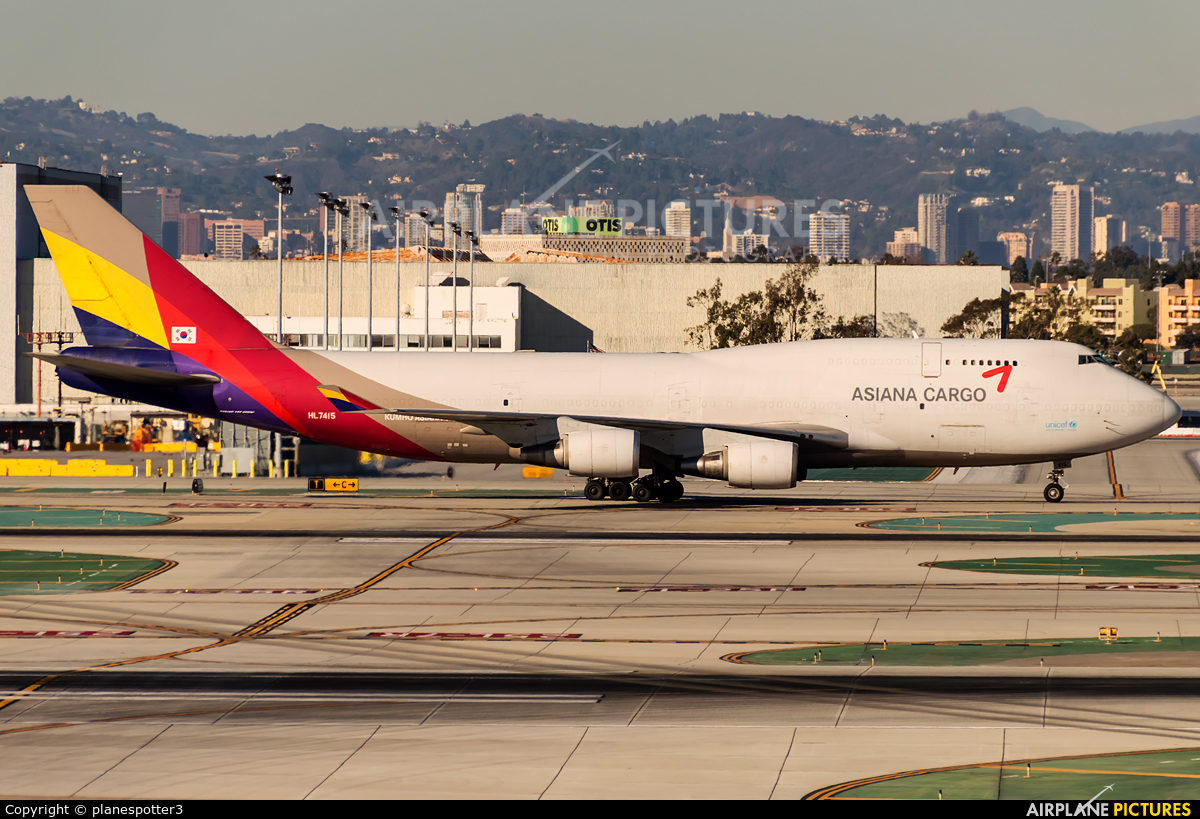 Asiana Cargo HL7415 aircraft at Los Angeles Intl