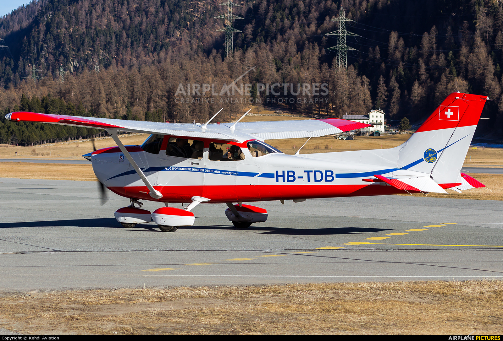 Private HB-TDB aircraft at Samedan - Engadin