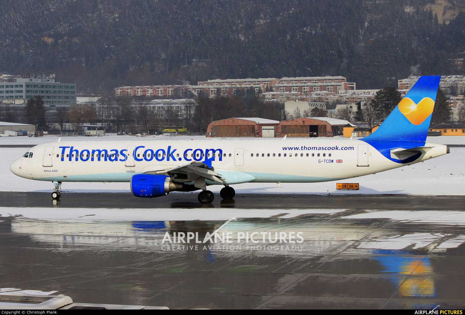 Thomas Cook G-TCDW aircraft at Innsbruck