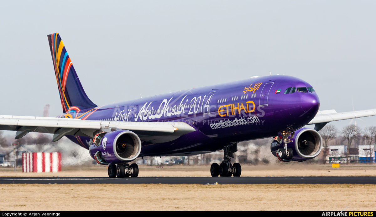 Etihad Airways A6-AFA aircraft at Amsterdam - Schiphol