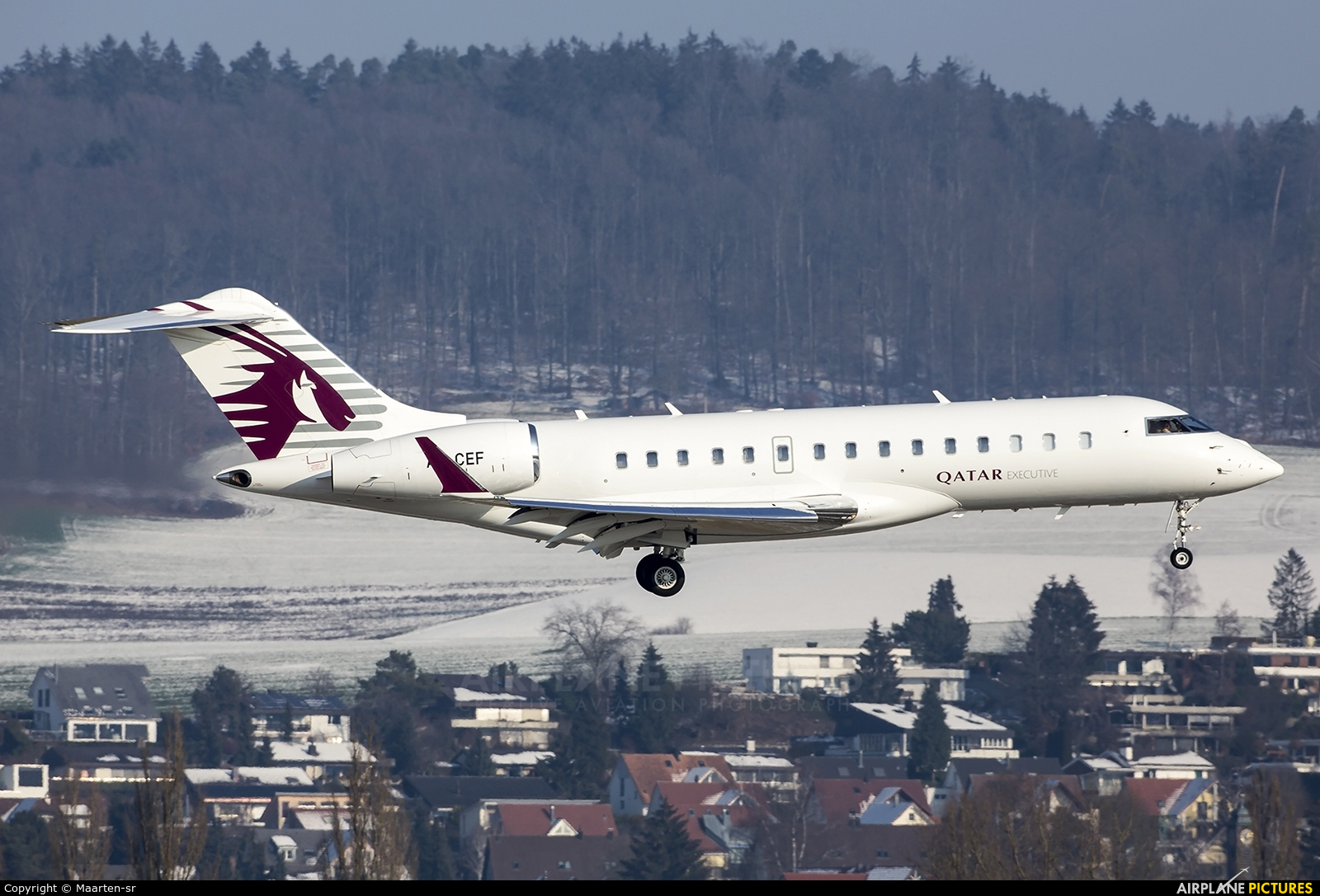 Qatar Executive A7-CEF aircraft at Zurich
