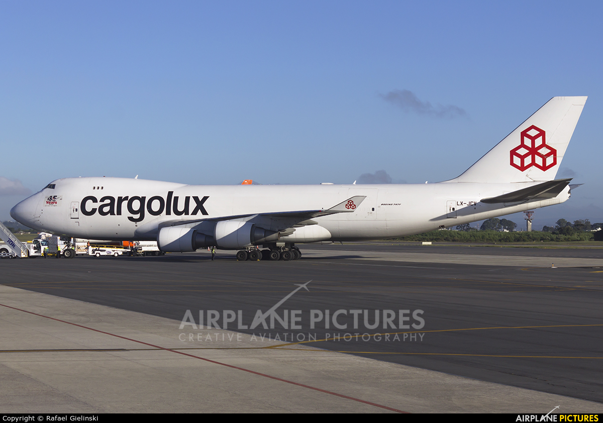 Cargolux LX-JCV aircraft at Curitiba -  Afonso Pena