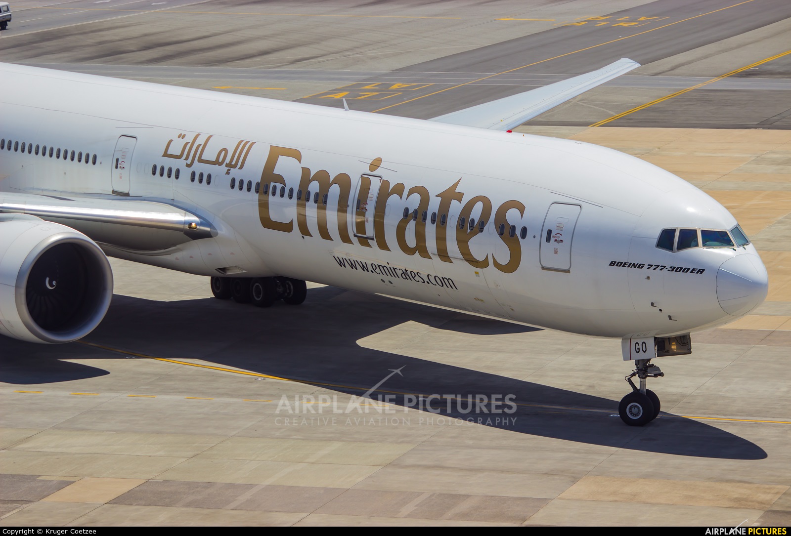 Emirates Airlines A6-EGO aircraft at Johannesburg - OR Tambo Intl