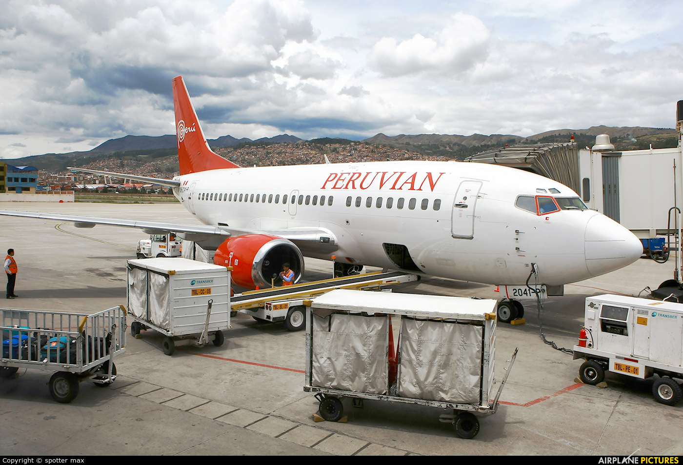 Peruvian Airlines OB-2041-P aircraft at Cusco - Alejandro Velasco Astete Intl