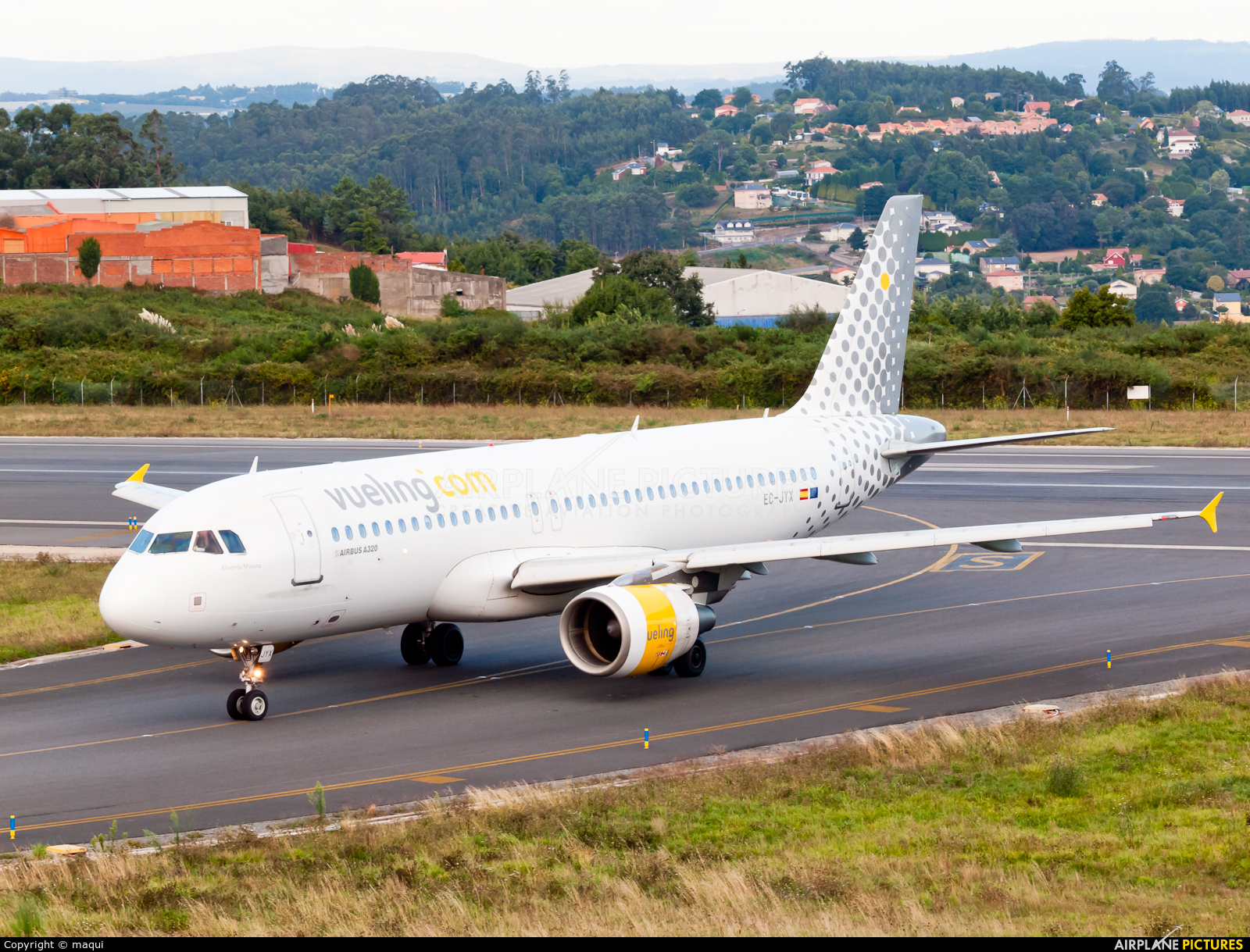 Vueling Airlines EC-JYX aircraft at La Coruña