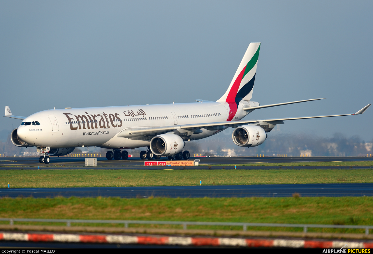 Emirates Airlines A6-ERE aircraft at Paris - Charles de Gaulle