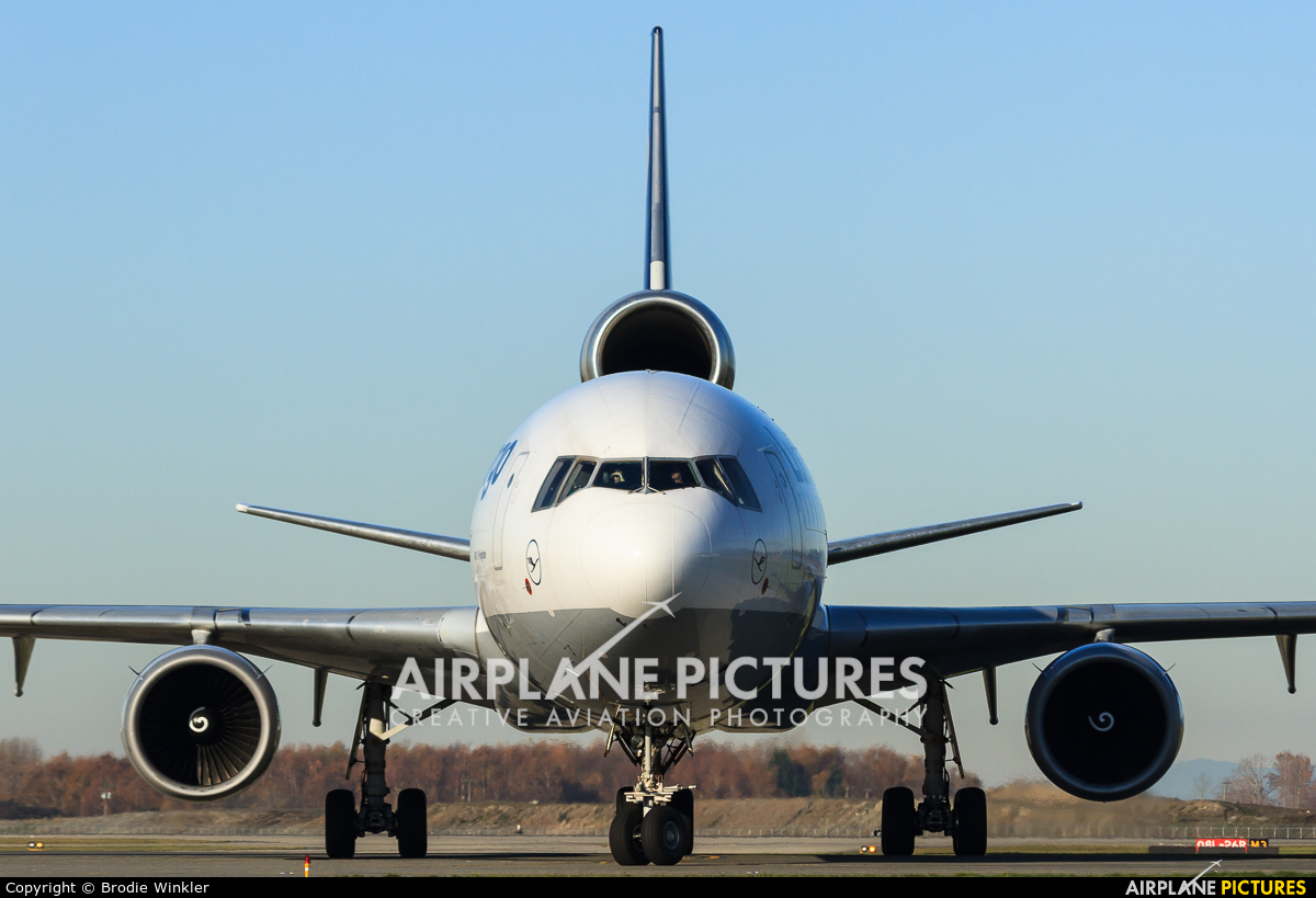 Lufthansa Cargo D-ALCM aircraft at Vancouver Intl, BC