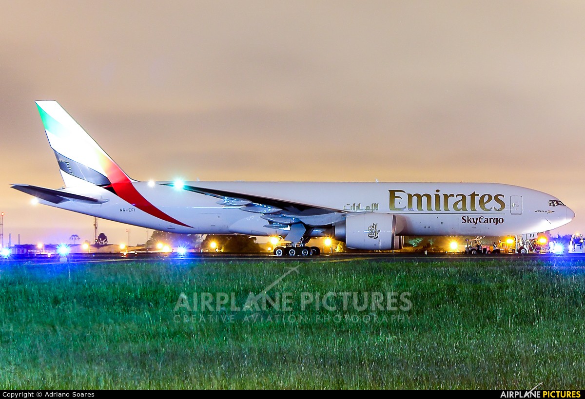 Emirates Sky Cargo A6-EFI aircraft at Curitiba -  Afonso Pena