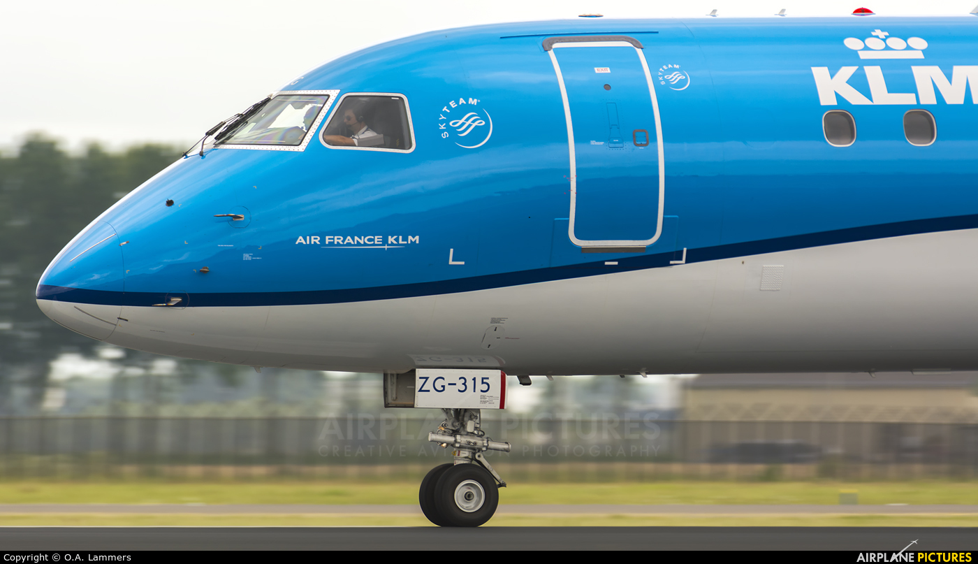 KLM Cityhopper PH-EZG aircraft at Amsterdam - Schiphol