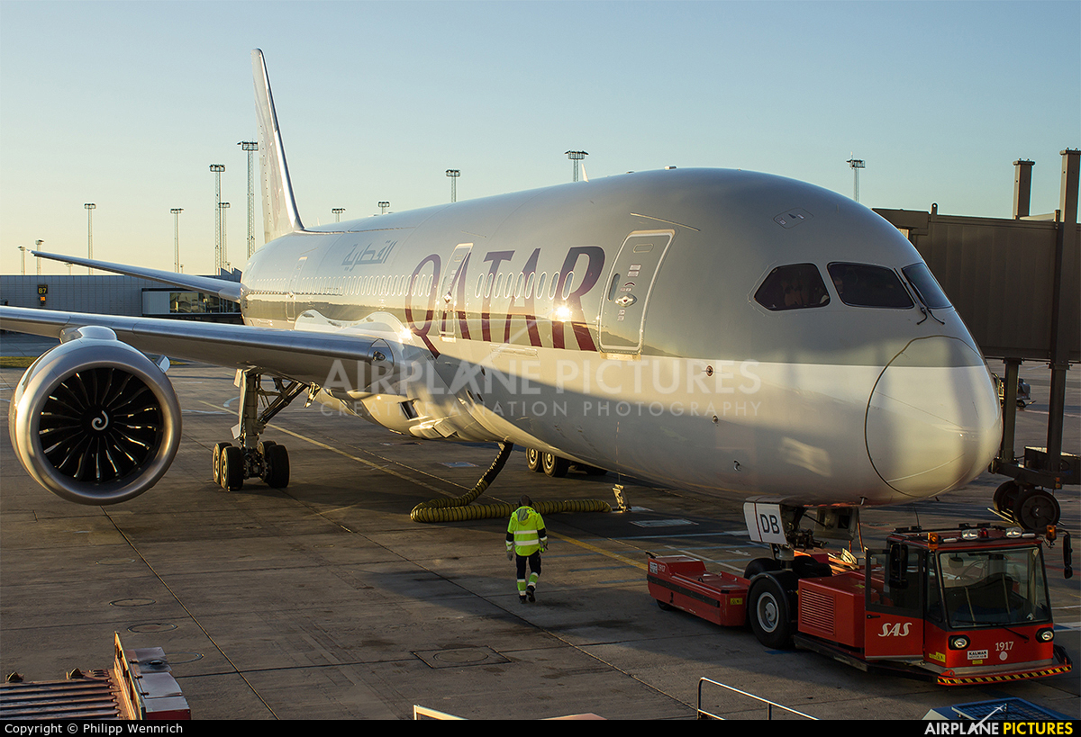 Qatar Airways A7-BDB aircraft at Copenhagen Kastrup