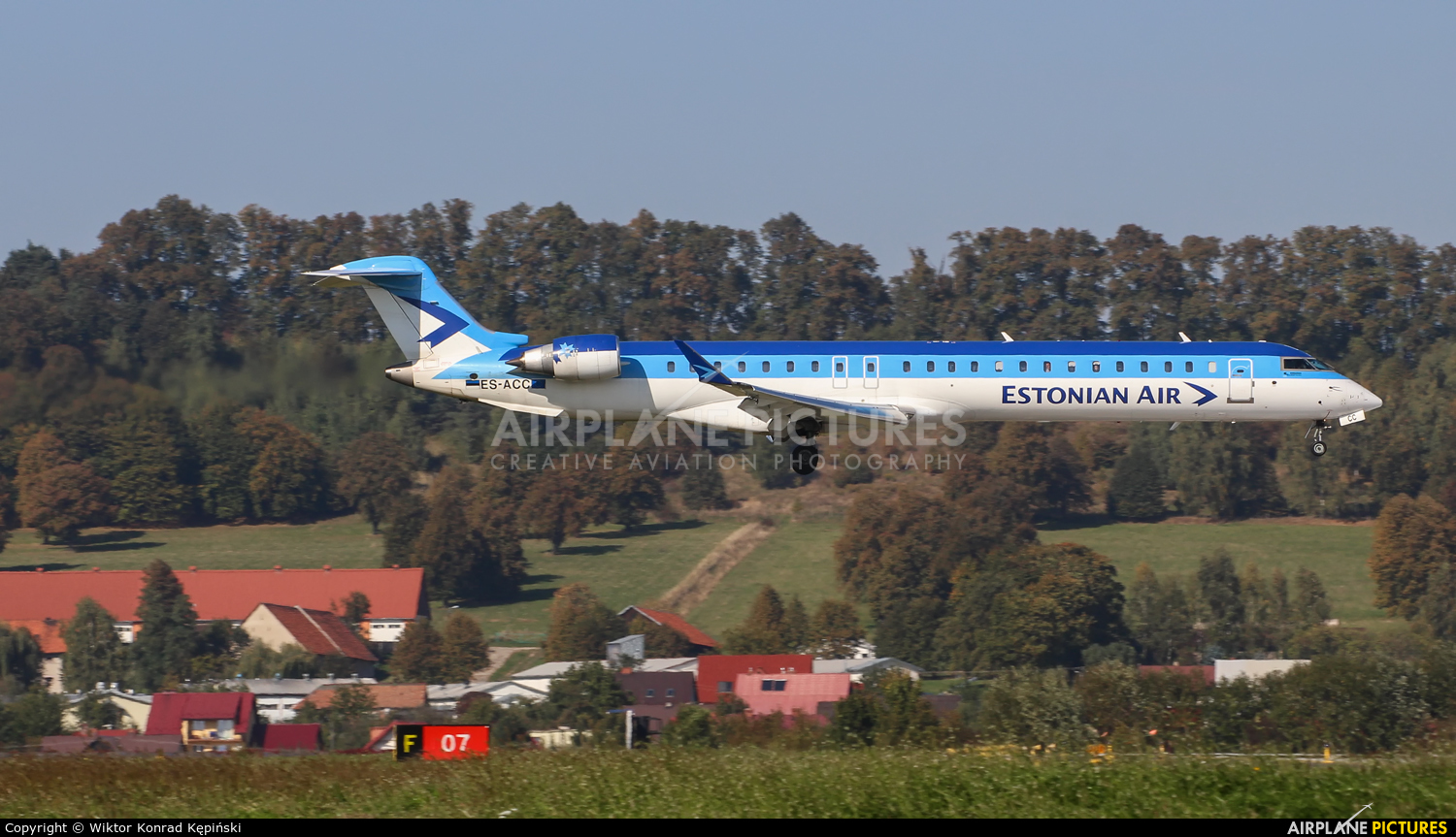 Estonian Air ES-ACC aircraft at Kraków - John Paul II Intl