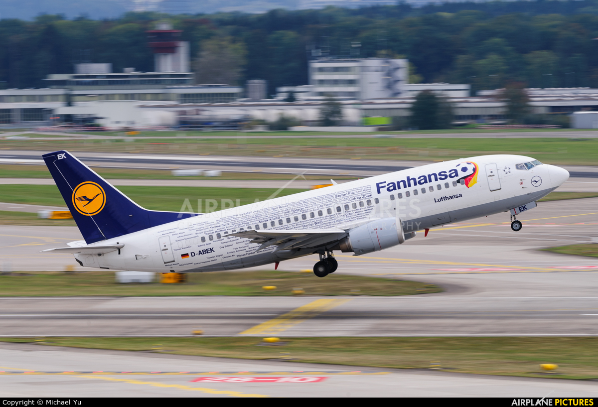 Lufthansa D-ABEK aircraft at Zurich