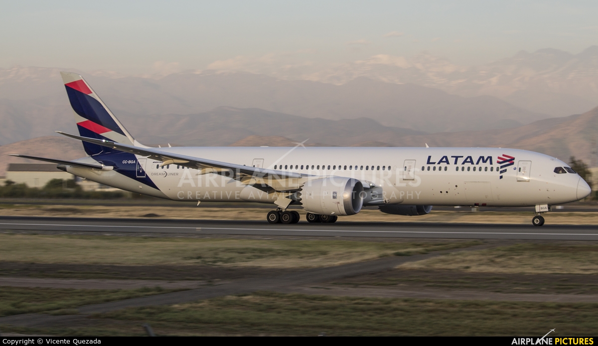 LATAM CC-BGA aircraft at Santiago de Chile - Arturo Merino Benítez Intl