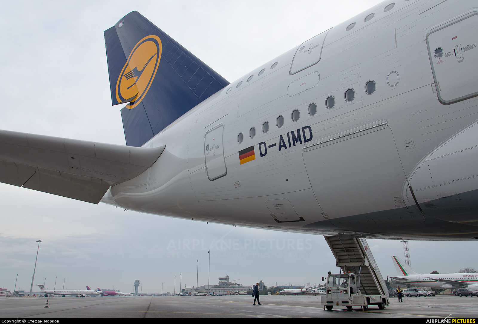 Lufthansa D-AIMD aircraft at Sofia