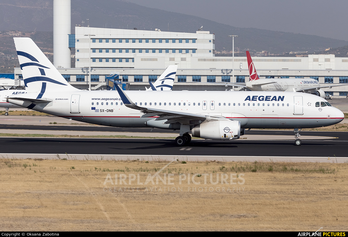 Aegean Airlines SX-DNB aircraft at Athens - Eleftherios Venizelos