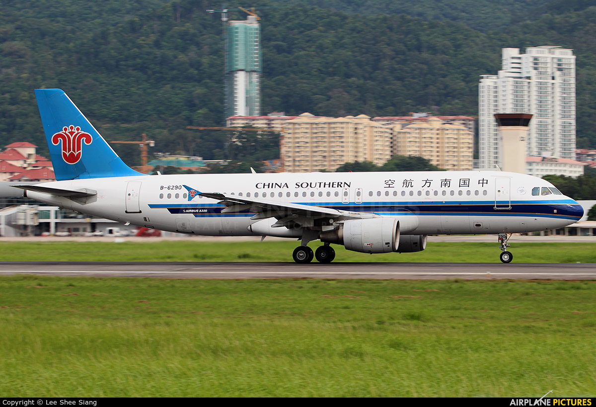 China Southern Airlines B-6290 aircraft at Penang Intl