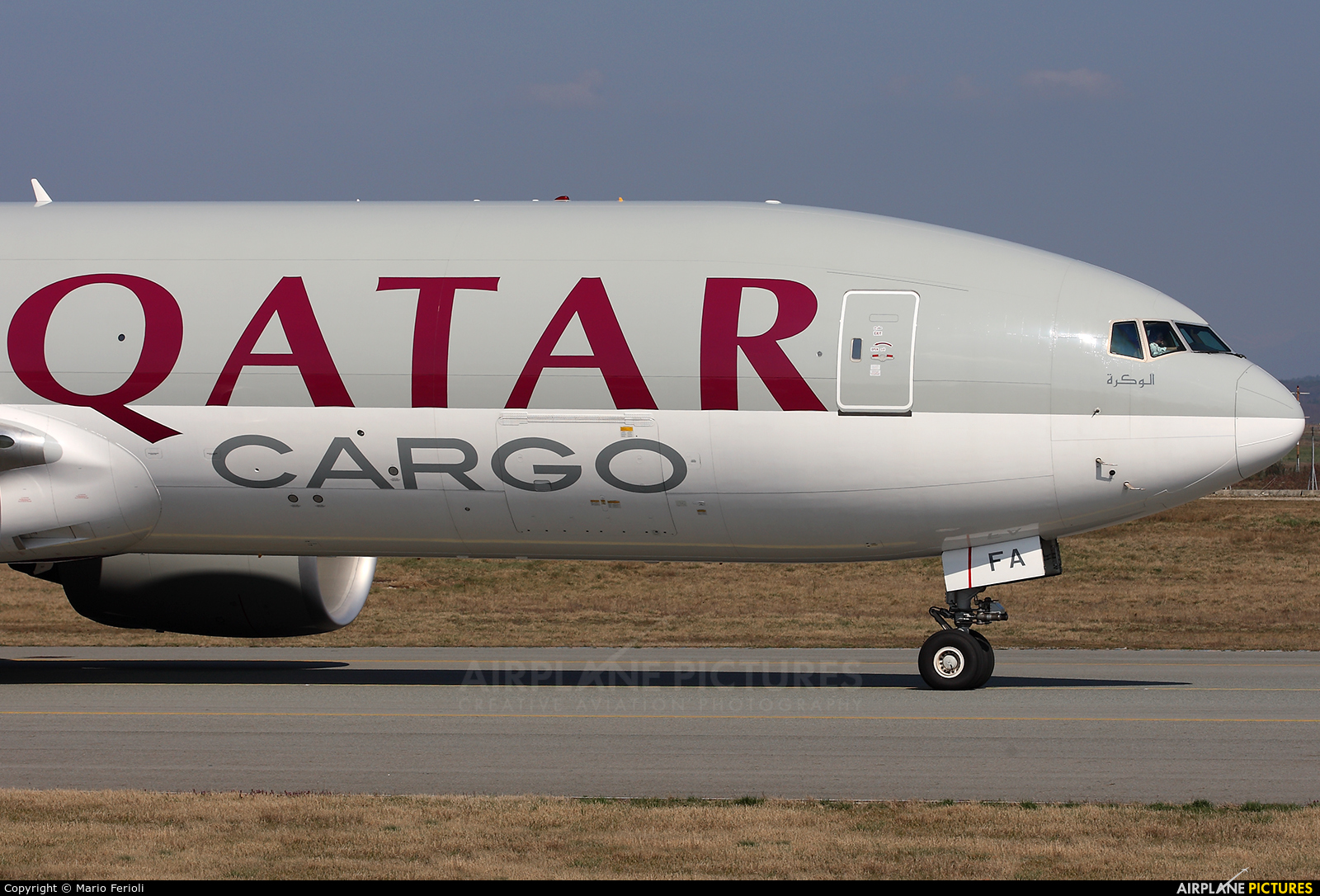 Qatar Airways Cargo A7-BFA aircraft at Milan - Malpensa