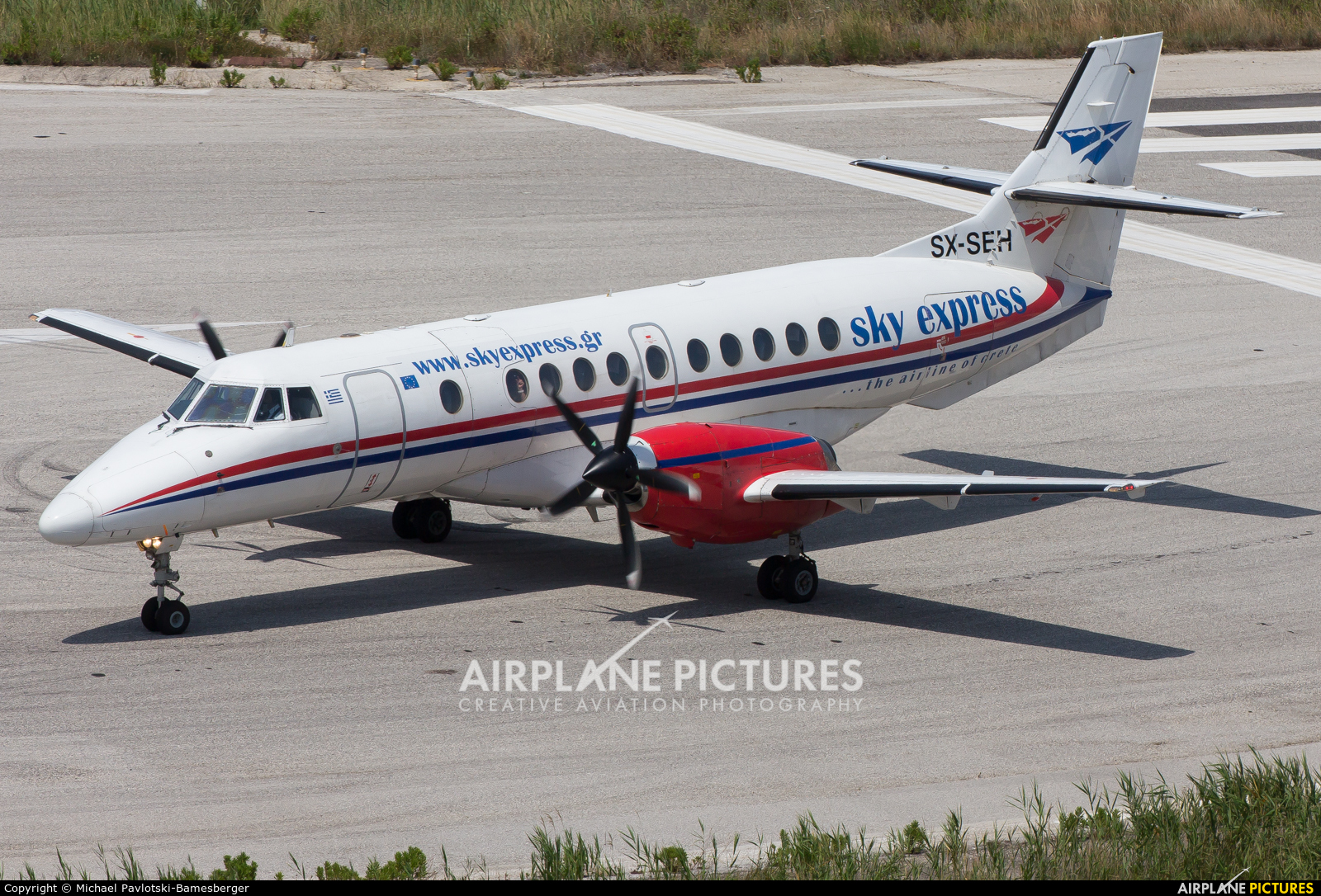 Sky Express SX-SEH aircraft at Corfu - Ioannis Kapodistrias