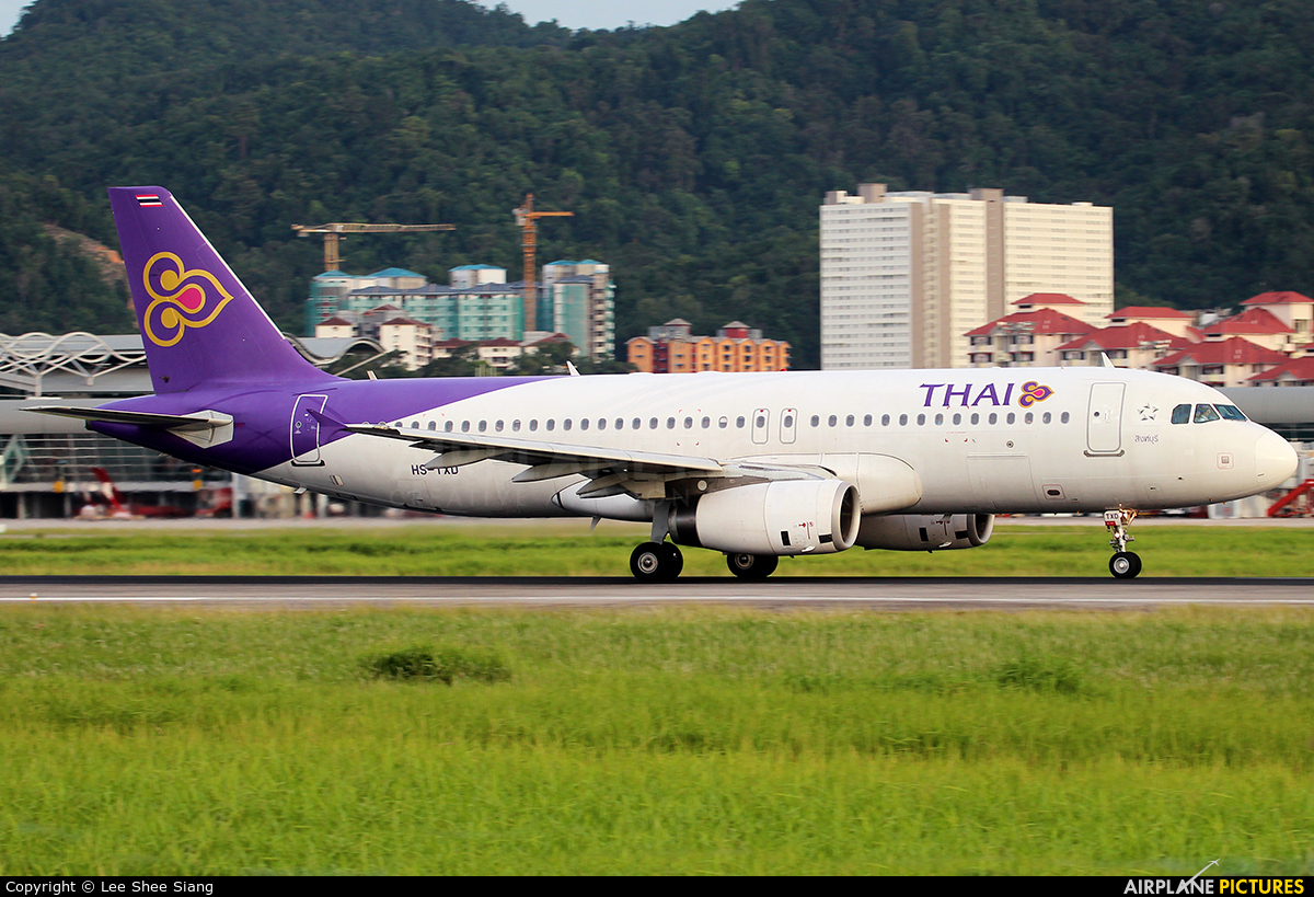 Thai Airways HS-TXD aircraft at Penang Intl
