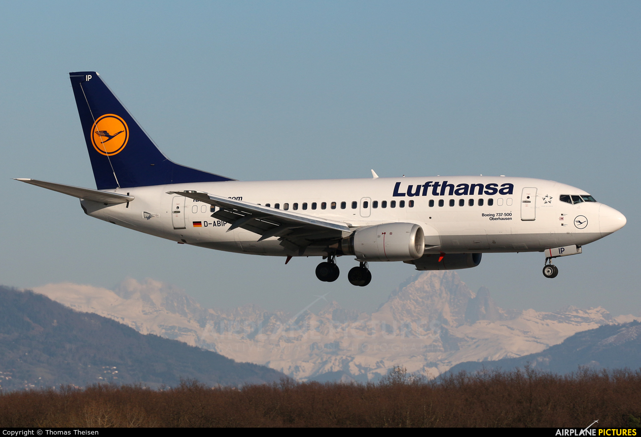 Lufthansa D-ABIP aircraft at Geneva Intl