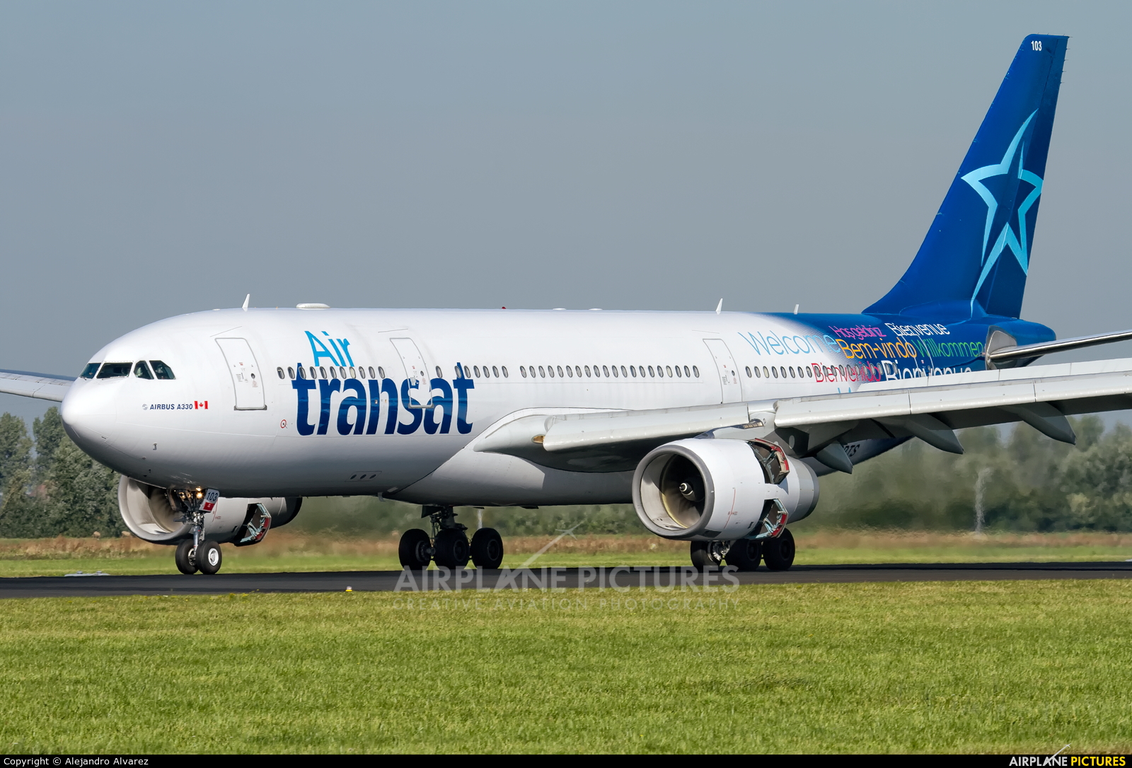 Air Transat C-GPTS aircraft at Amsterdam - Schiphol