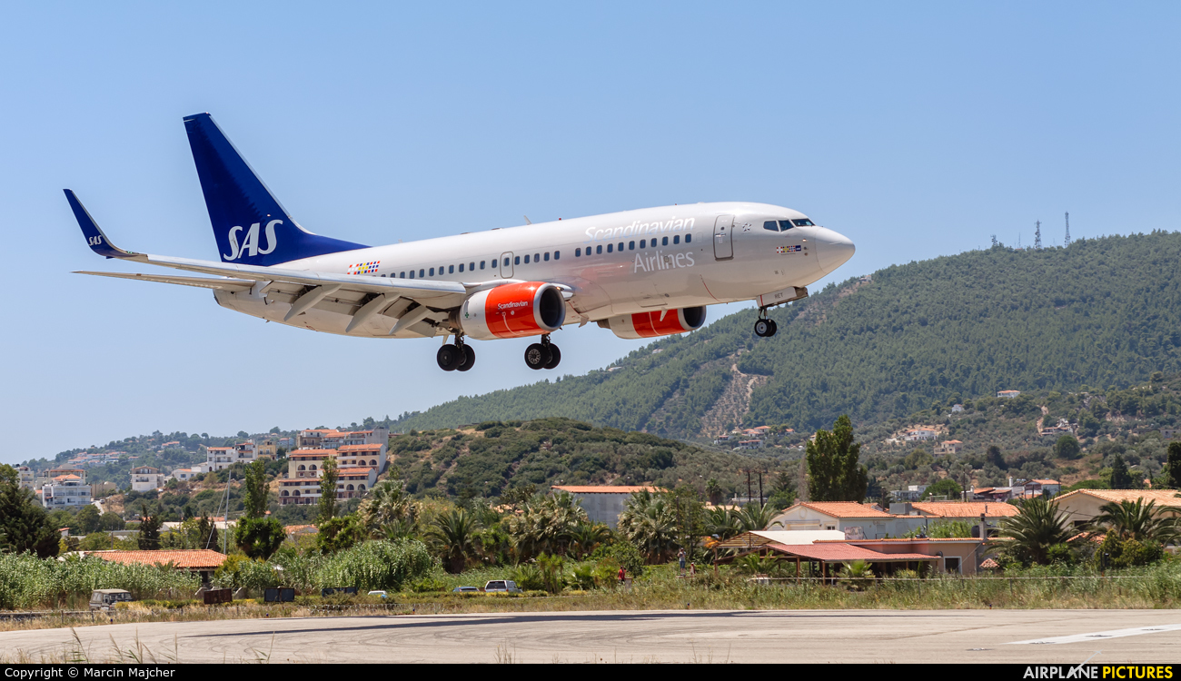 SAS - Scandinavian Airlines SE-RET aircraft at Skiathos