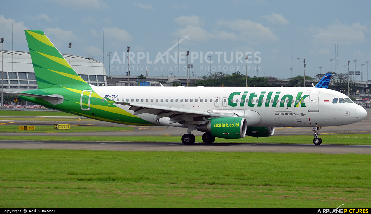 Citilink PK-GLO aircraft at Jakarta - Soekarno-Hatta Intl