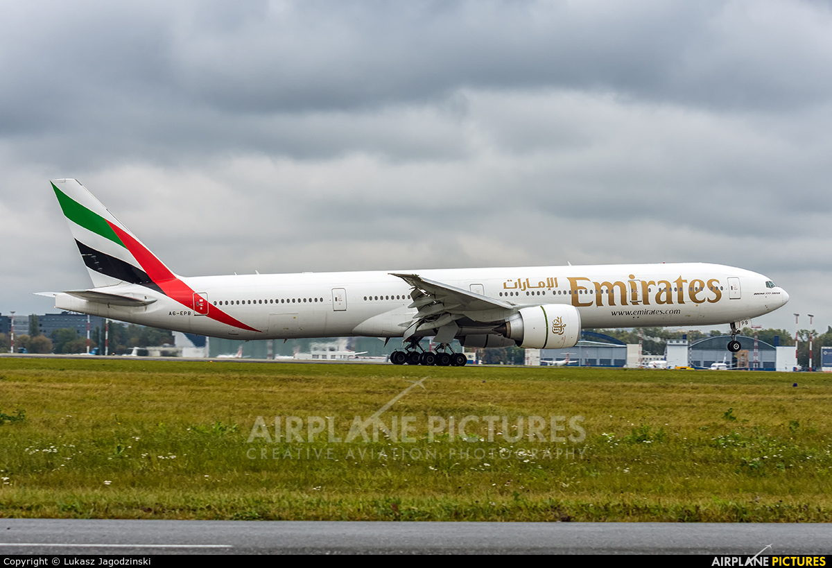 Emirates Airlines A6-EPB aircraft at Warsaw - Frederic Chopin