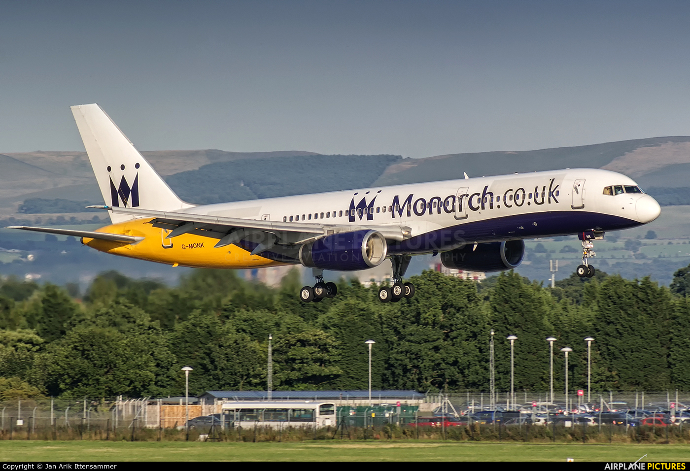 Monarch Airlines G-MONK aircraft at Manchester