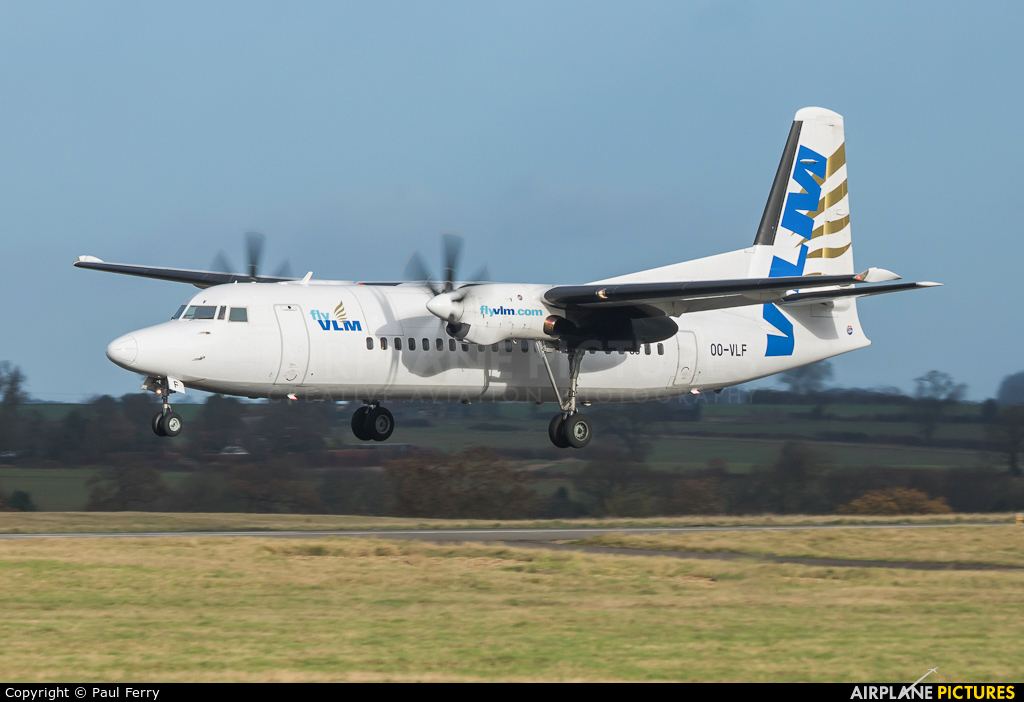 VLM Airlines OO-VLF aircraft at London - Luton