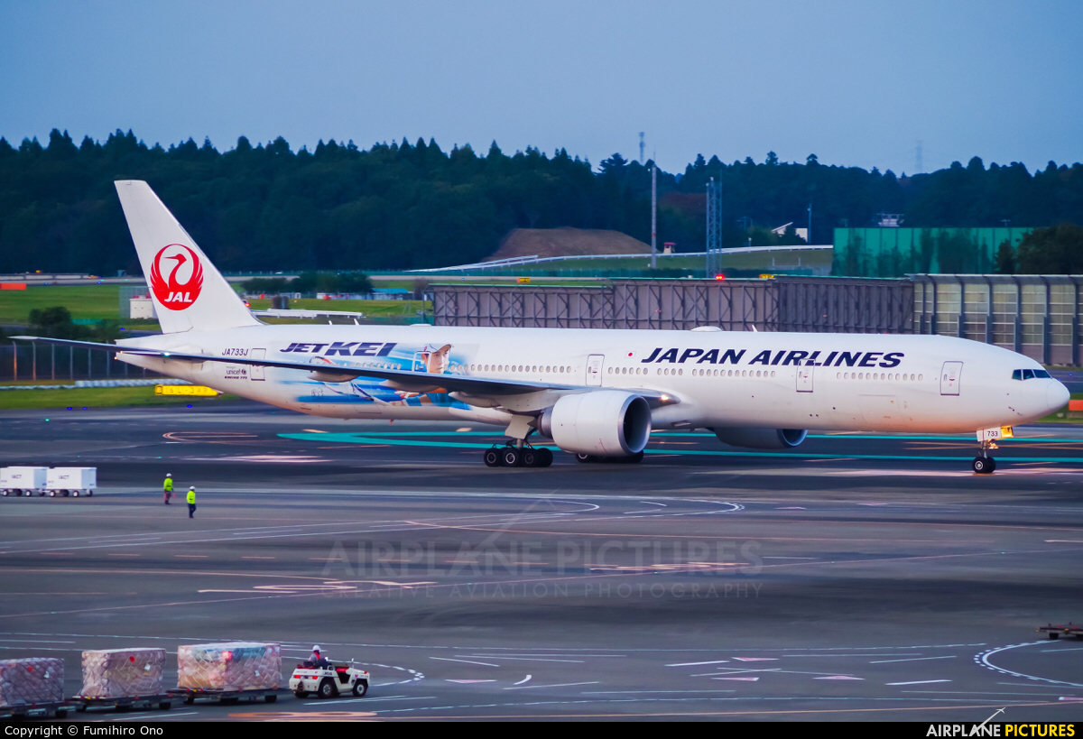 JAL - Japan Airlines JA733J aircraft at Tokyo - Narita Intl