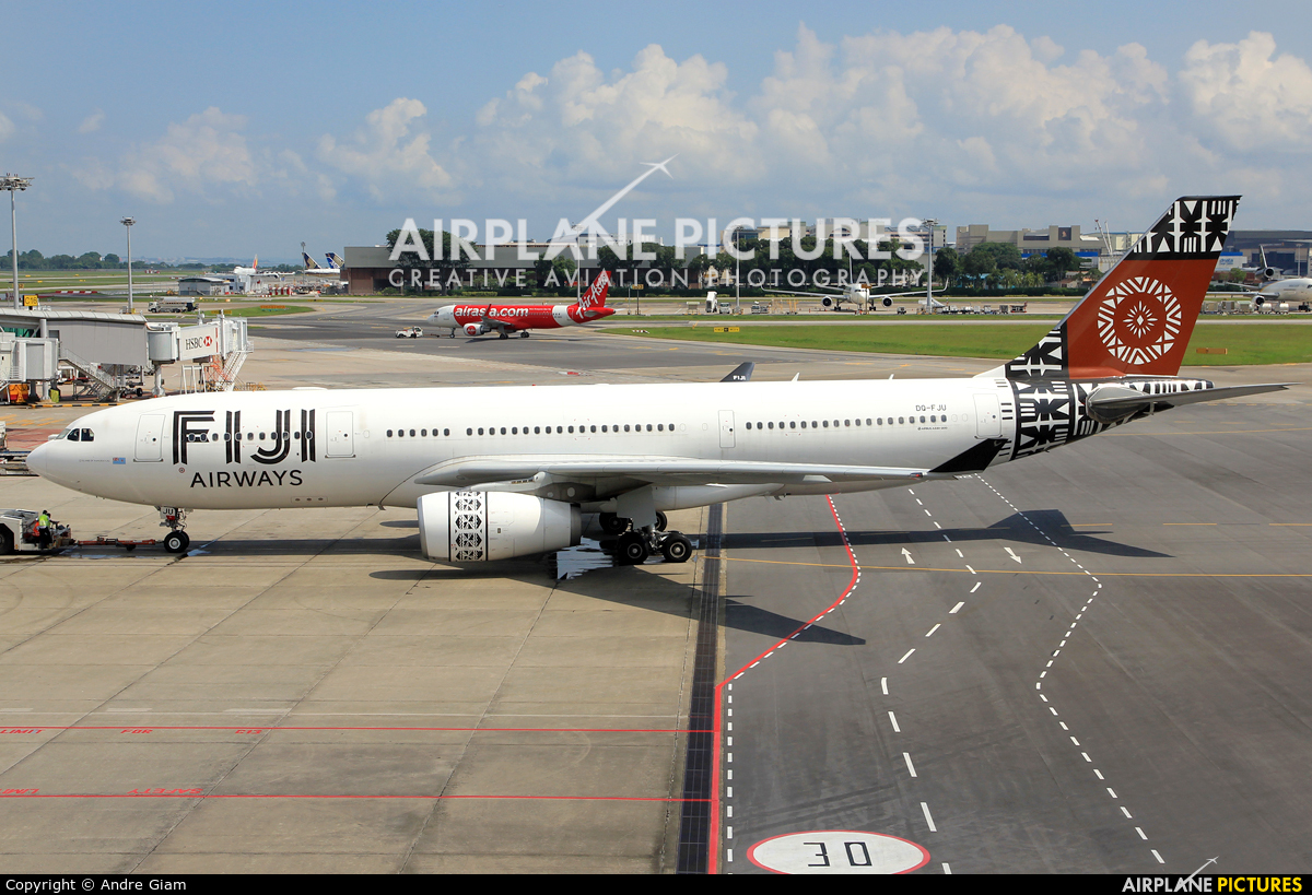 Fiji Airways DQ-FJU aircraft at Singapore - Changi