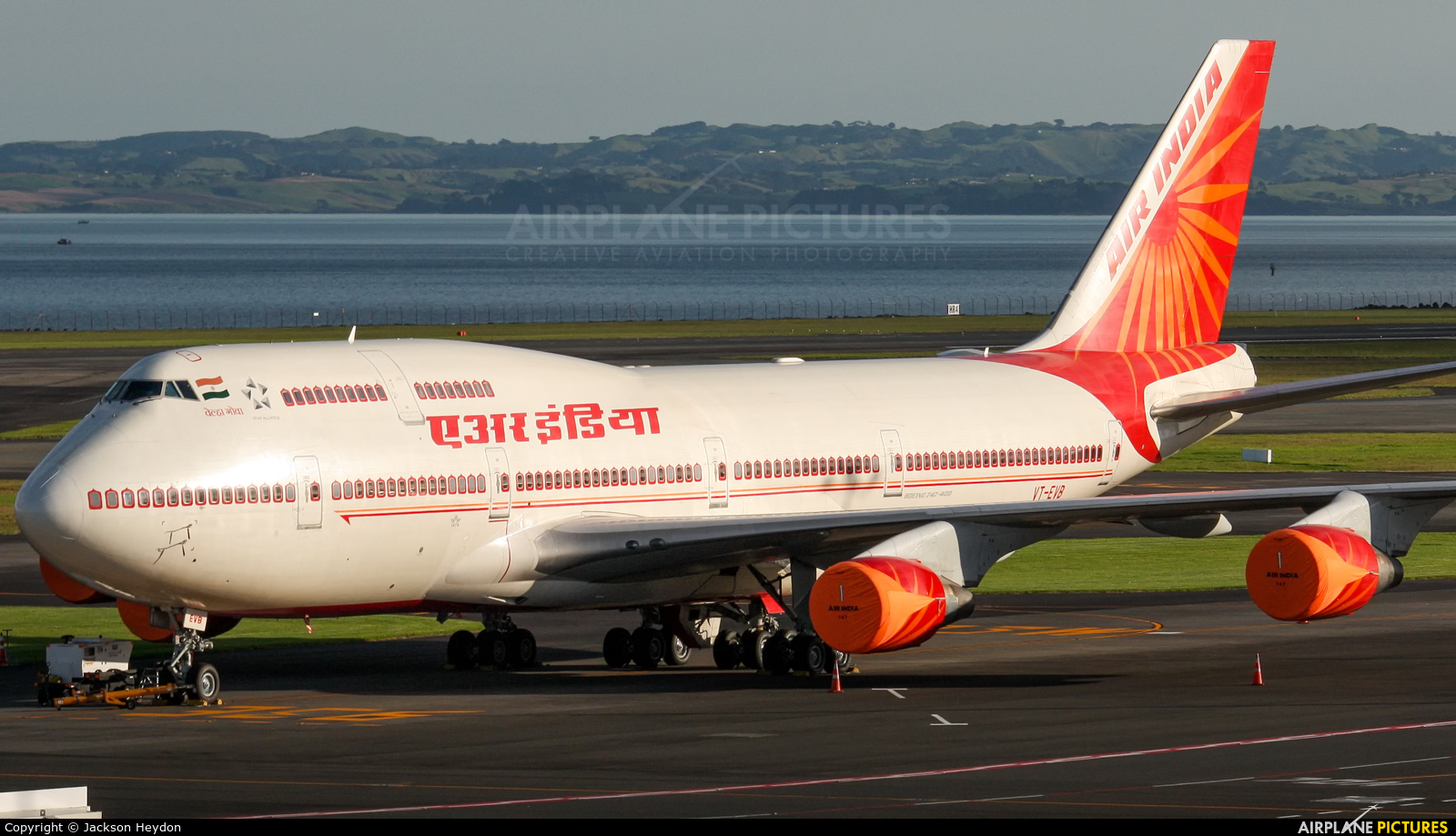 Air India VT-EVB aircraft at Auckland Intl