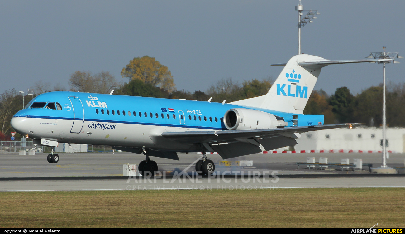 KLM Cityhopper PH-KZE aircraft at Munich