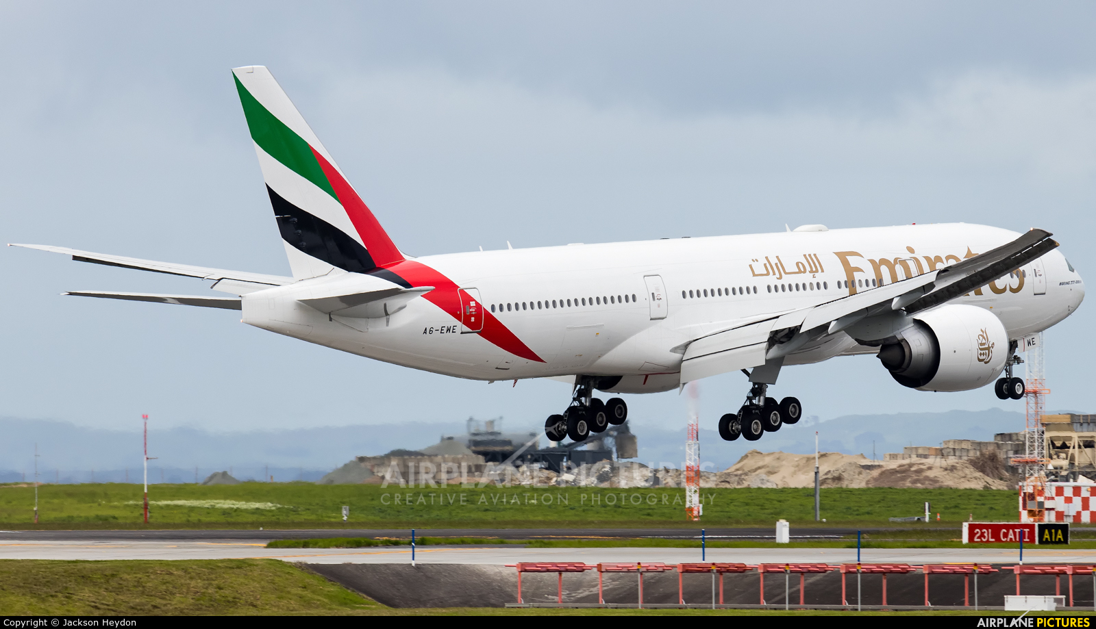 Emirates Airlines A6-EWE aircraft at Auckland Intl