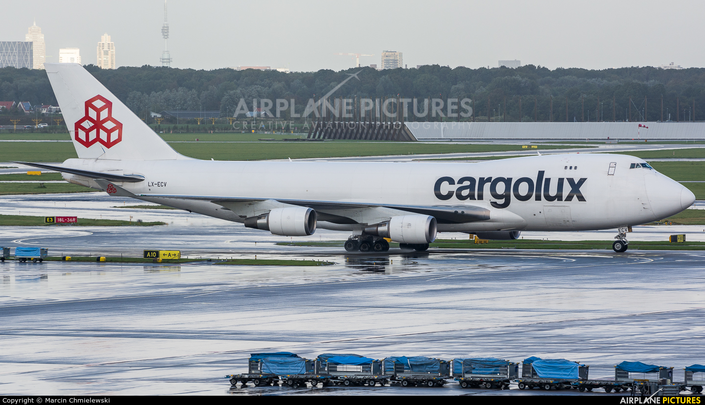 Cargolux LX-ECV aircraft at Amsterdam - Schiphol