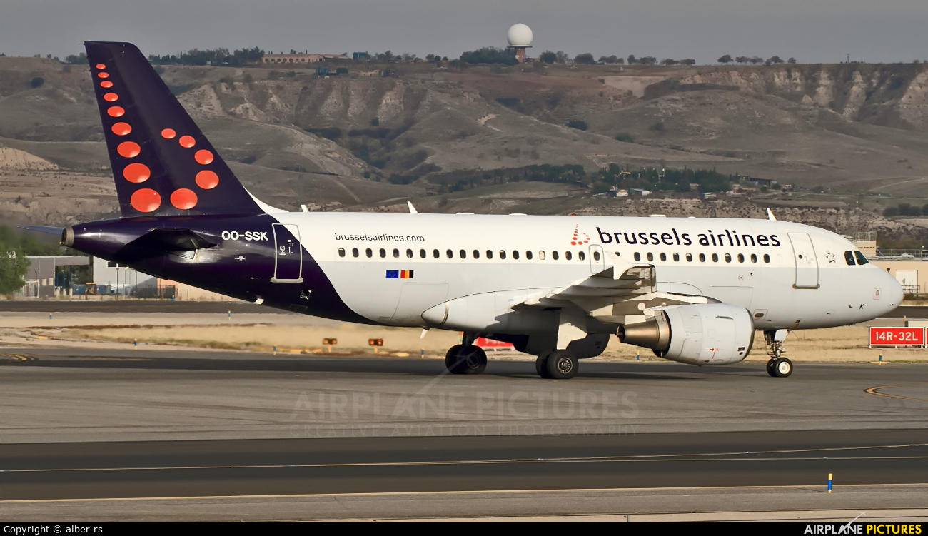 Brussels Airlines OO-SSK aircraft at Madrid - Barajas