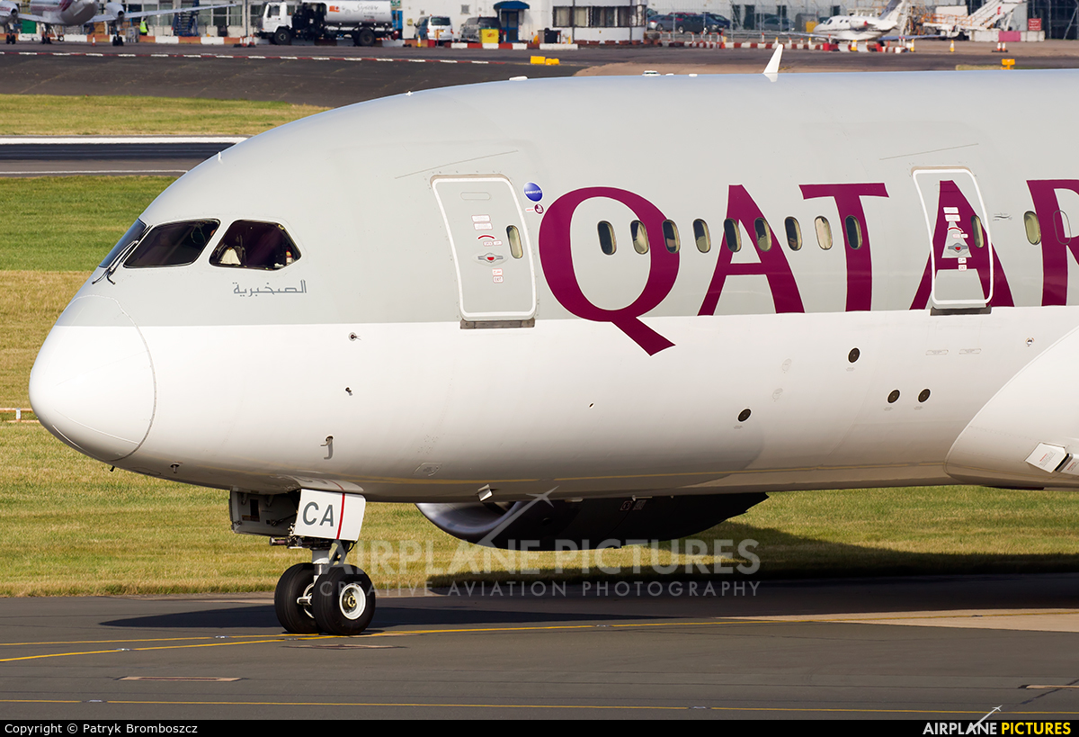 Qatar Airways A7-BCA aircraft at Birmingham