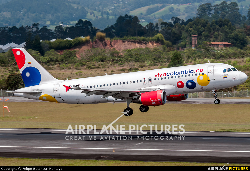 Viva Colombia HK-4905 aircraft at Medellin - Jose Maria Cordova Intl
