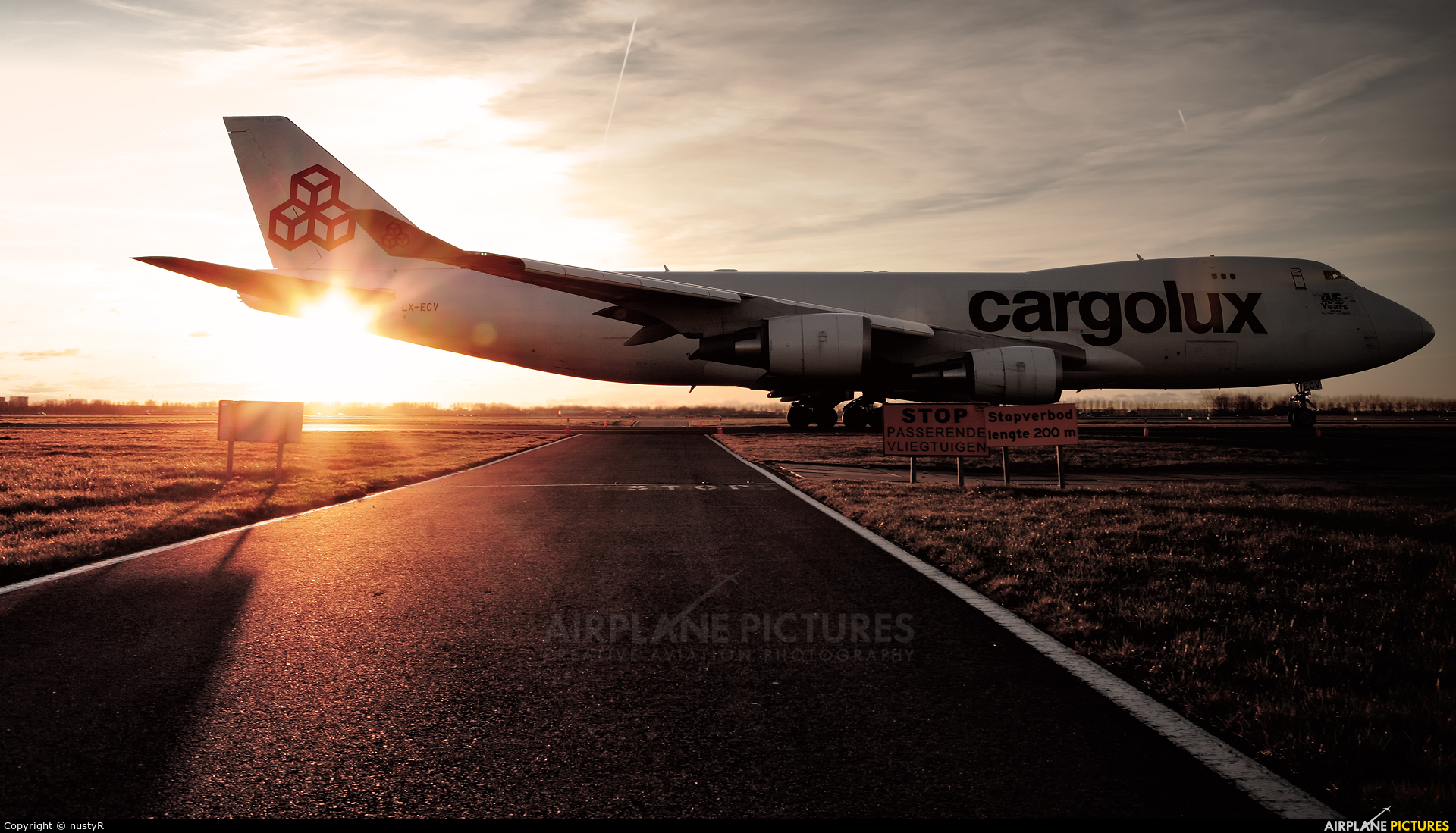 Cargolux LX-ECV aircraft at Amsterdam - Schiphol