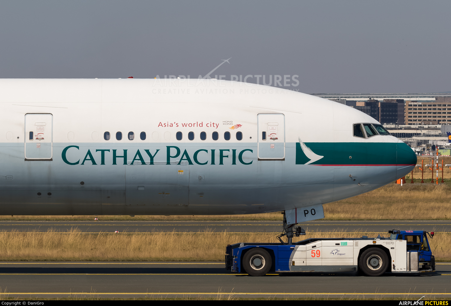 Cathay Pacific B-KPO aircraft at Frankfurt