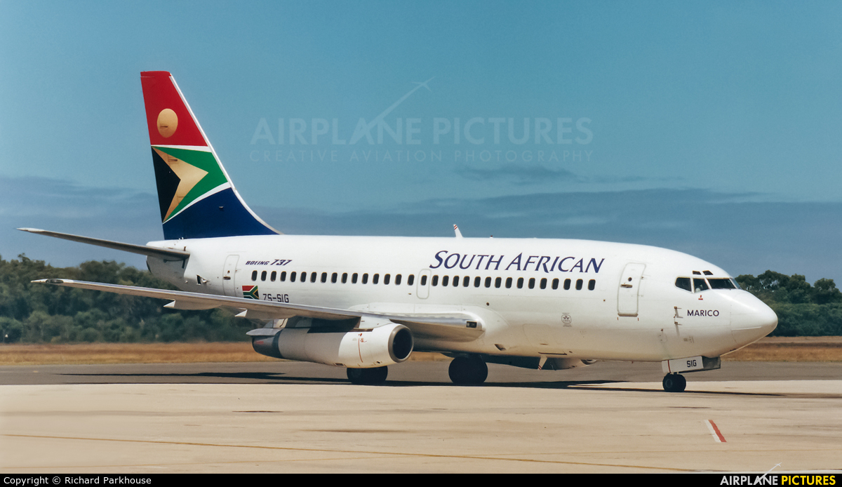 South African Airways ZS-SIG aircraft at Port Elizabeth