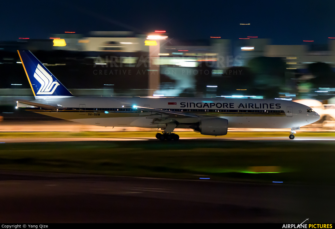 Singapore Airlines 9V-SVM aircraft at Singapore - Changi