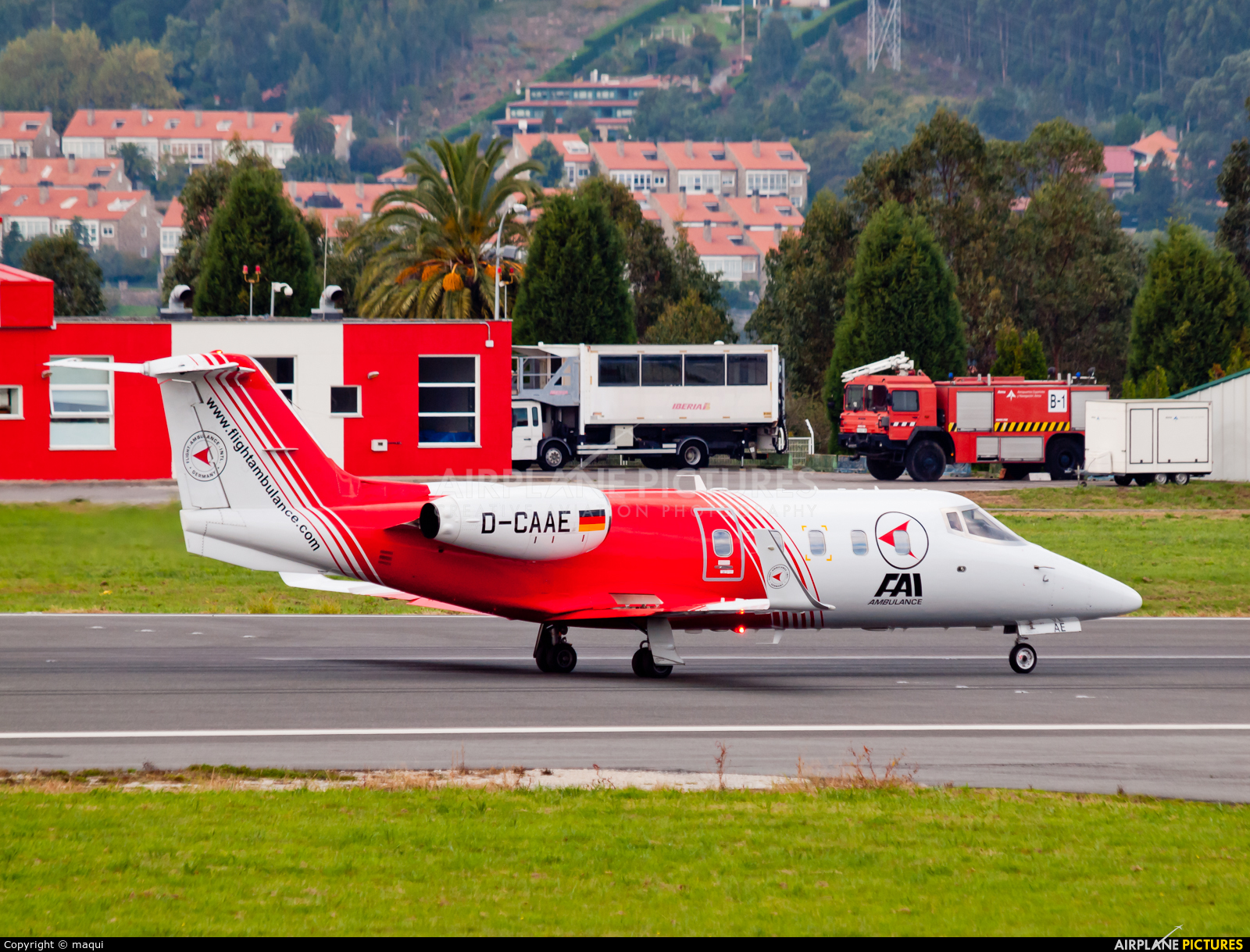 FAI - Flight Ambulance International D-CAAE aircraft at La Coruña