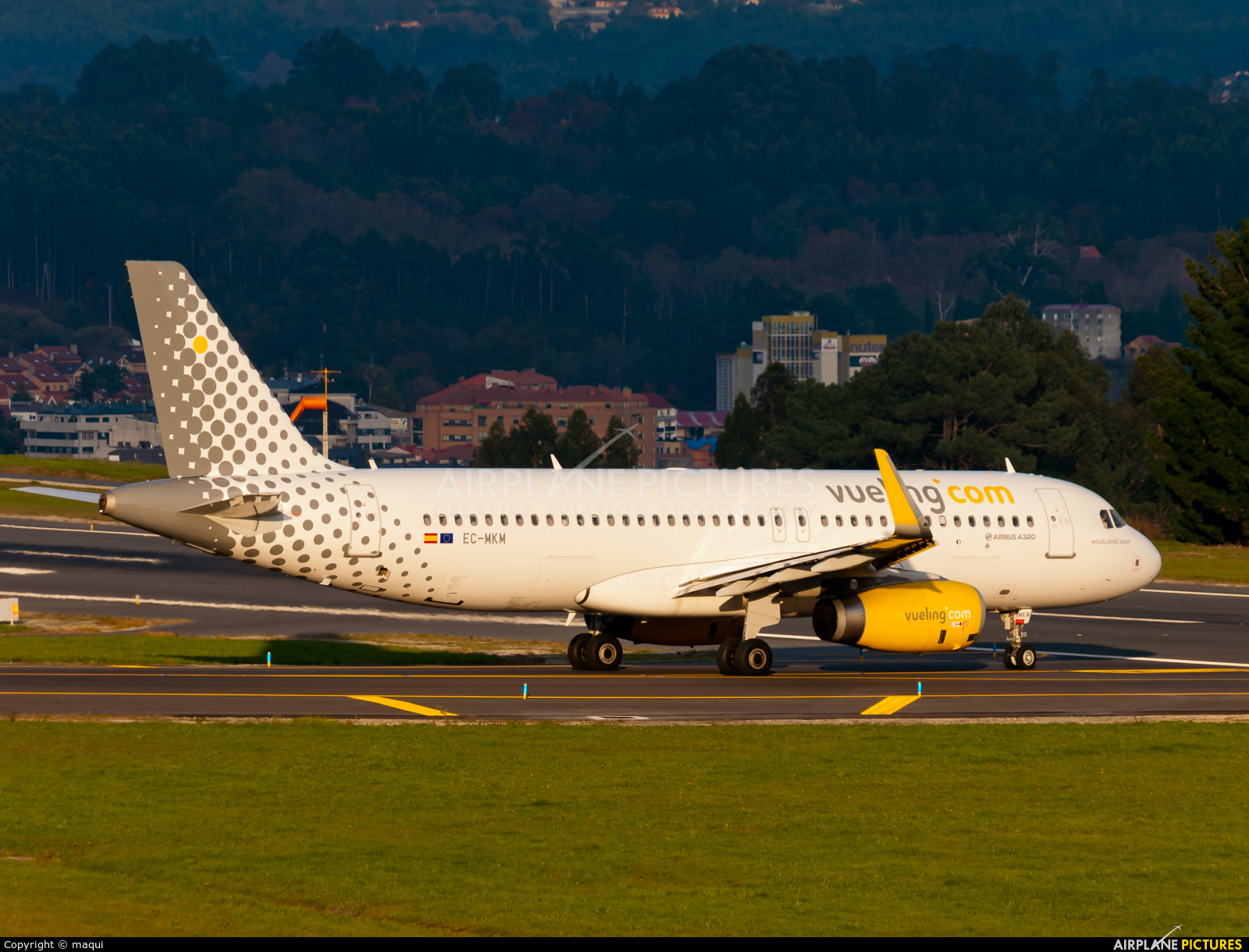 Vueling Airlines EC-MKM aircraft at La Coruña