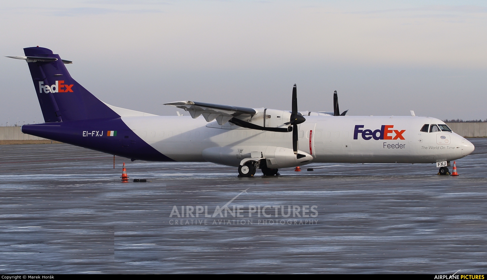 FedEx Feeder EI-FXJ aircraft at Prague - Václav Havel