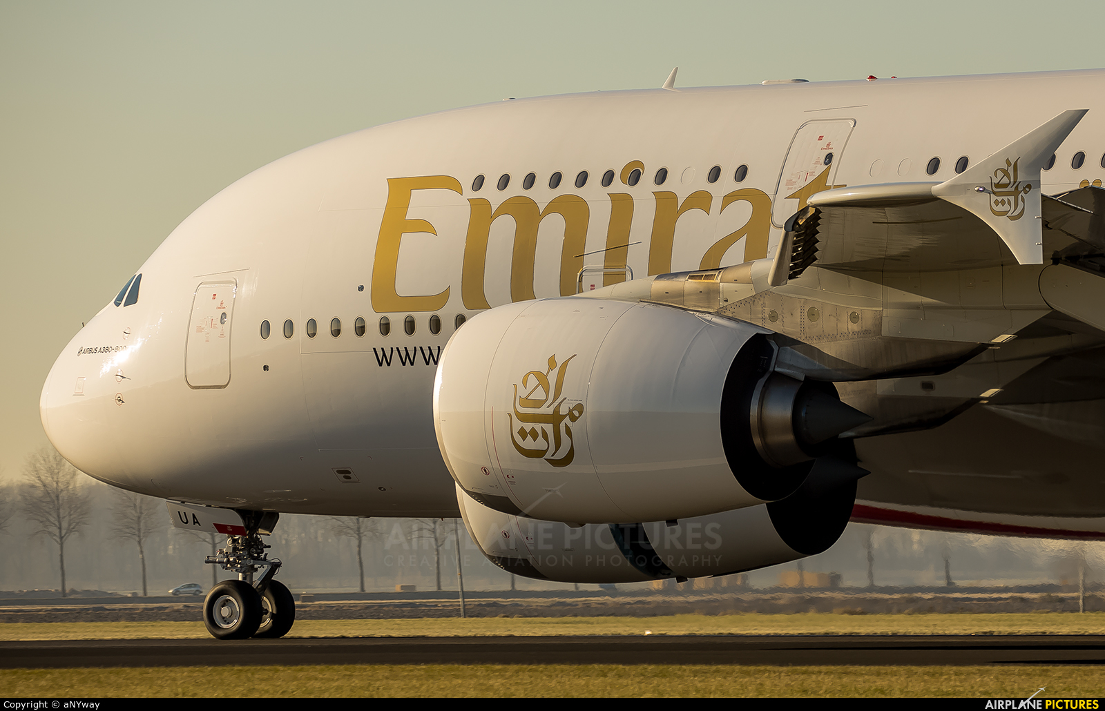 Emirates Airlines A6-EUA aircraft at Amsterdam - Schiphol
