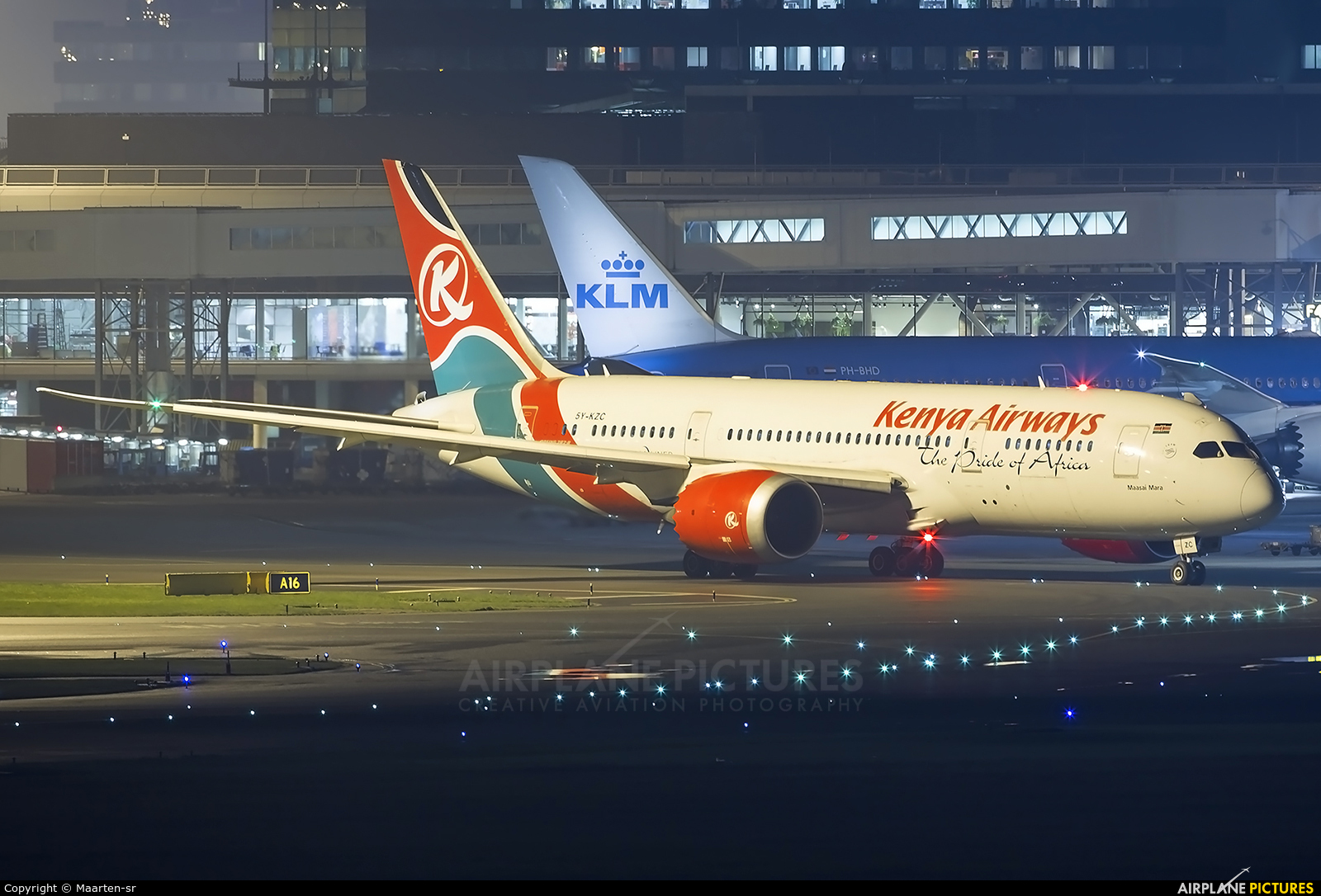 Kenya Airways 5Y-KZC aircraft at Amsterdam - Schiphol
