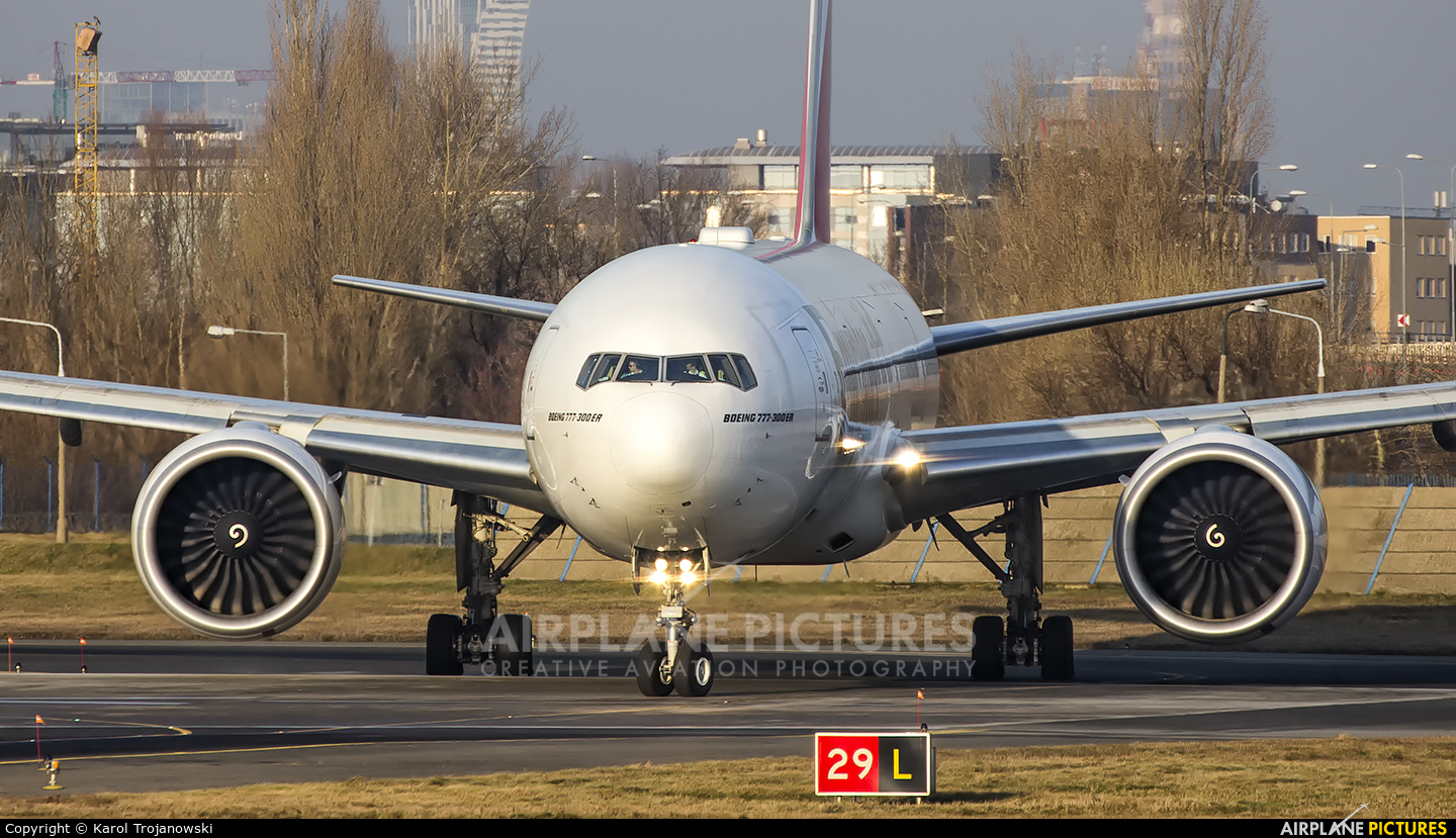 Emirates Airlines A6-ENC aircraft at Warsaw - Frederic Chopin